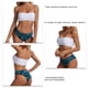 thumbnail image 5 of Traje de baño sin tirantes de cintura alta, encantador traje de baño de dos piezas a la moda para mujer, Top blanco y pantalones cortos verdes XL, 5 of 6