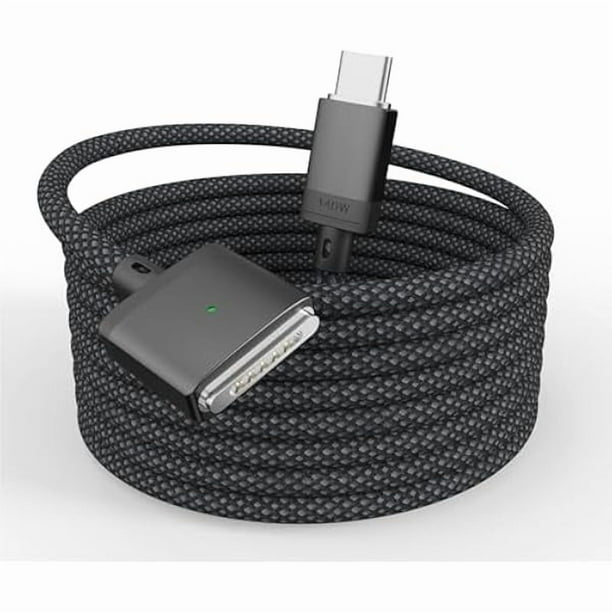 wonima11 USB-C to Magnetic 3 Cable Compatible with Magsafe Charging Cable for 14” 16” MacBook Pro 2024 M3 Pro & Max, MacBook Air 2022 M2, Pro 2023 M2 Pro & Max - 6.6ft Black