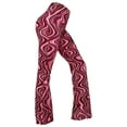 thumbnail image 4 of ANINEO Women's High Waist Water Ripple Print Yoga Pants Flared Casual Bell Bottoms With Stretch Comfort Leisure Daily Female Trousers, 4 of 4