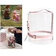 thumbnail image 2 of Abbracc Acrylic Packaging Box Storage Case with Leather Handle Mother's Day Gift Box Pink, 2 of 9