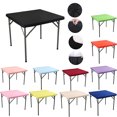 thumbnail image 2 of Visland 2 Pcs Stretchy Fitted Table Cover 34x34 Inch Square Tablecloth with Elastic Edge Table Cloth for Kitchen Dining Picnic Patio Outdoor Party Tables, 2 of 8