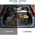 thumbnail image 5 of YUOFD Heavy Duty Foldable Reusable Grocery Shopping Bags 10 Pack - Large Reusable Storage Totes with Reinforced Handles, Eco-Friendly Grocery & Cloth Carriers,Black, 5 of 7