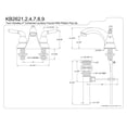thumbnail image 2 of Kingston Brass Naples Two Handle 4" Centerset Lavatory Faucet with Retail Pop-up, 2 of 2