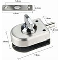 thumbnail image 2 of Botao Stainless Steel Glass Door Lock Floor Latch Lock Bolt Ground Lock For Bathroom Toilet Shop Glass Doors1pc, 2 of 5