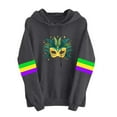thumbnail image 2 of ICHUANYI Mardi Gras Outfit for Women Mardi Gras Embroidery Sweatshirt Party Carnival Long Sleeve Tees Tops, 2 of 4