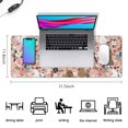 thumbnail image 5 of Long Mouse Pads for Desk,Poodle and Pioneer Flower Desk Mats on Top Of Desks, Desk Mouse Pad Extra Large with 3mm Non-Slip Base and Stitched Edge for Gaming,Office,Work,Home 31.5"x11.8", 5 of 6