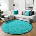 thumbnail image 2 of Shag Area Rugs for Living Room 6'(Round), Soft and Fluffy Shaggy Carpet for Pets, Machine Washable Floor Rugs for Living room, 2 of 9