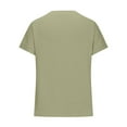 thumbnail image 6 of ShomPort Plus Size Hollow out Tops for Women Summer Loose Tunic Tops Solid Color Short Sleeve V Neck T-Shirts, 6 of 8