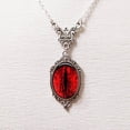 thumbnail image 3 of CIYISON Red Cat Eye Pendant Necklace Clavicle Chain Butterfly-Choker Anniversary-Decor, 3 of 7