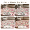 thumbnail image 7 of ODIKA 4'x6' Pink Teal Vibrant and Floral Elegance Washable Area Rug Intricate Botanical Patterns with Classic Charm Non-Slip, Chair-Friendly, Flatwoven for Home Office, Under Desk, 7 of 7