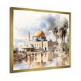 thumbnail image 2 of Designart "Al-Aqsa Mosque Prophet’s I" Spiritual Framed Wall Art Decor - Global Beige Islam Bedroom Framed Canvas Wall Art, 2 of 6