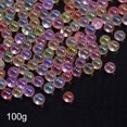 thumbnail image 3 of Uxcell 10pack Resin Bubble Beads 100g 2.5mm to 3mm Iridescent Glass Beads for DIY Silicone Mold, Yellow Pink, 3 of 4
