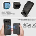 thumbnail image 3 of Allytechgroup Detachable Cards Holder Case for Google Pixel 8 Pro, RFID Blocking 2 In 1 Wallet PU Leather Case with Stand Compatible with Magsafe Shockproof Cover for Google Pixel 8 Pro, Black, 3 of 5