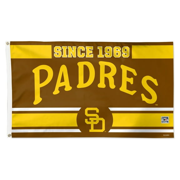 WinCraft San Diego Padres 3' x 5' Single-Sided Franchise Establishment Deluxe Flag
