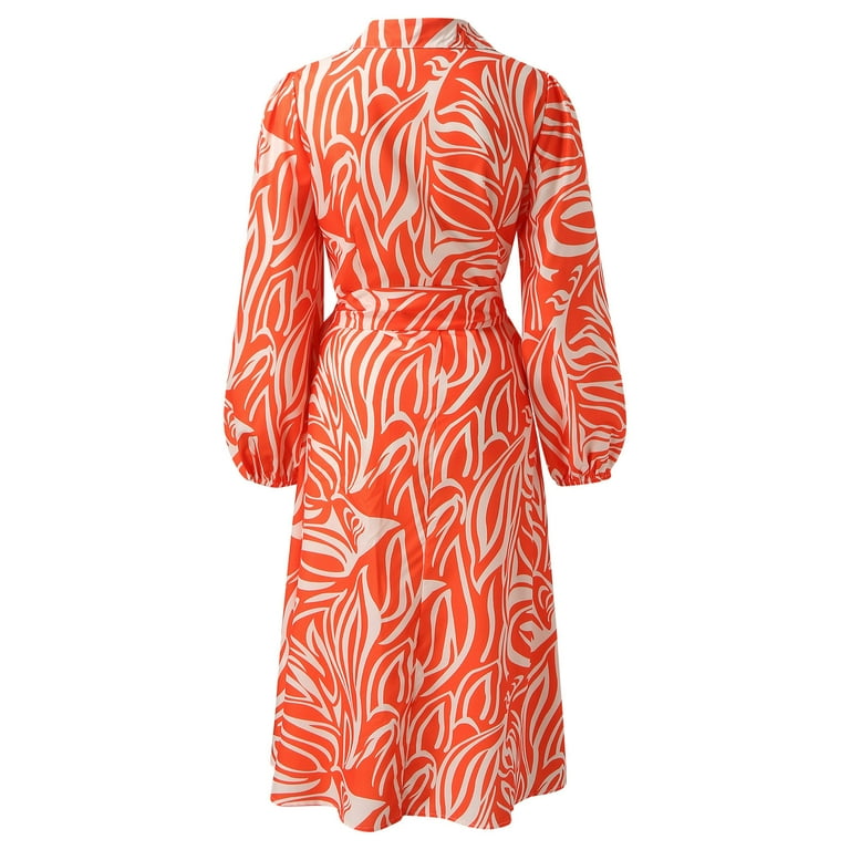 Elegant Floral Print Slit V Neck Printed Dresses Elegant Floral Print Slit V Neck Printed Dresses