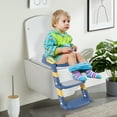 thumbnail image 4 of Dznils Potty Training Toilet Seat with Anti-Slip Ladder, Foldable & Adjustable Height, Toddler 12+ Months, Unisex, Blue, 4 of 16