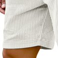 thumbnail image 4 of Men's Corduroy Shorts Lightweight Drawstring Waist Cargo Shorts Pants Summer Beach White 2XL, 4 of 7