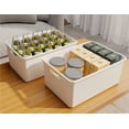 thumbnail image 3 of Caja de almacenamiento con tapa de plástico for armario, ropa interior, calcetines, caja de almacenamiento de escritorio, cesta de almacenamiento grande blanca, 3 of 6
