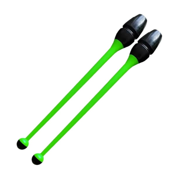 2 palos de gimnasia para entrenamiento de baile para niños y adultos. verde