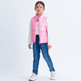 thumbnail image 5 of IKALI Girls Puffer Vest Kids Winter Jacket Lightweight Clothes with Pockets Pink 3-12 Years, 5 of 7