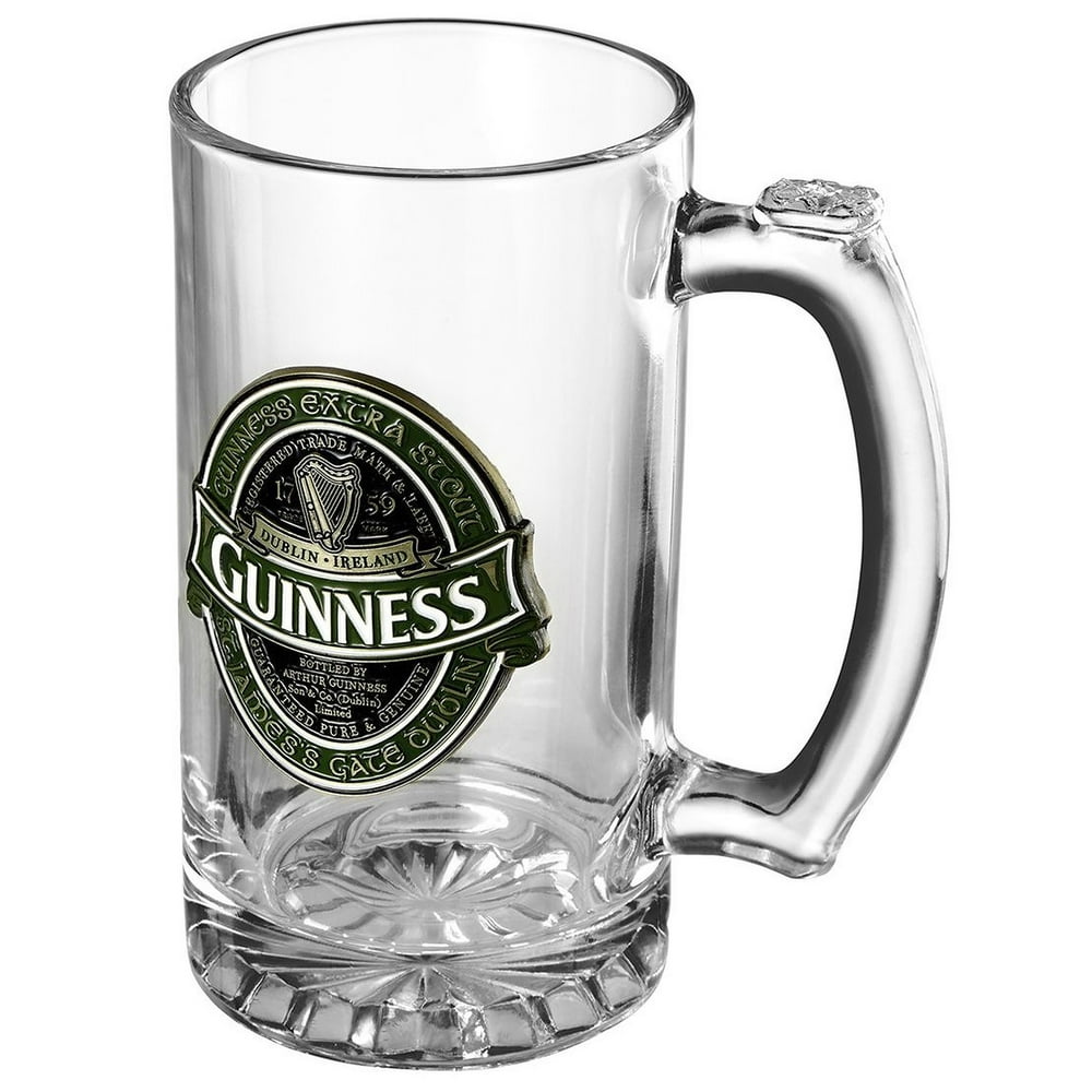 Guinness Tankard Glass Beer Mug Green Collection 16 oz.