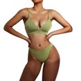thumbnail image 1 of Bikini para mujer Split Color sólido Bikini para mujer Cómodo traje de baño elegante OAVQHLG3B Store lin121212, 1 of 4