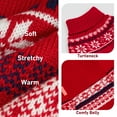 thumbnail image 3 of KYEESE Dog Christmas Sweater, Red with Reindeer Pattern, Dog Sweater for Small Dogs, L, 3 of 6