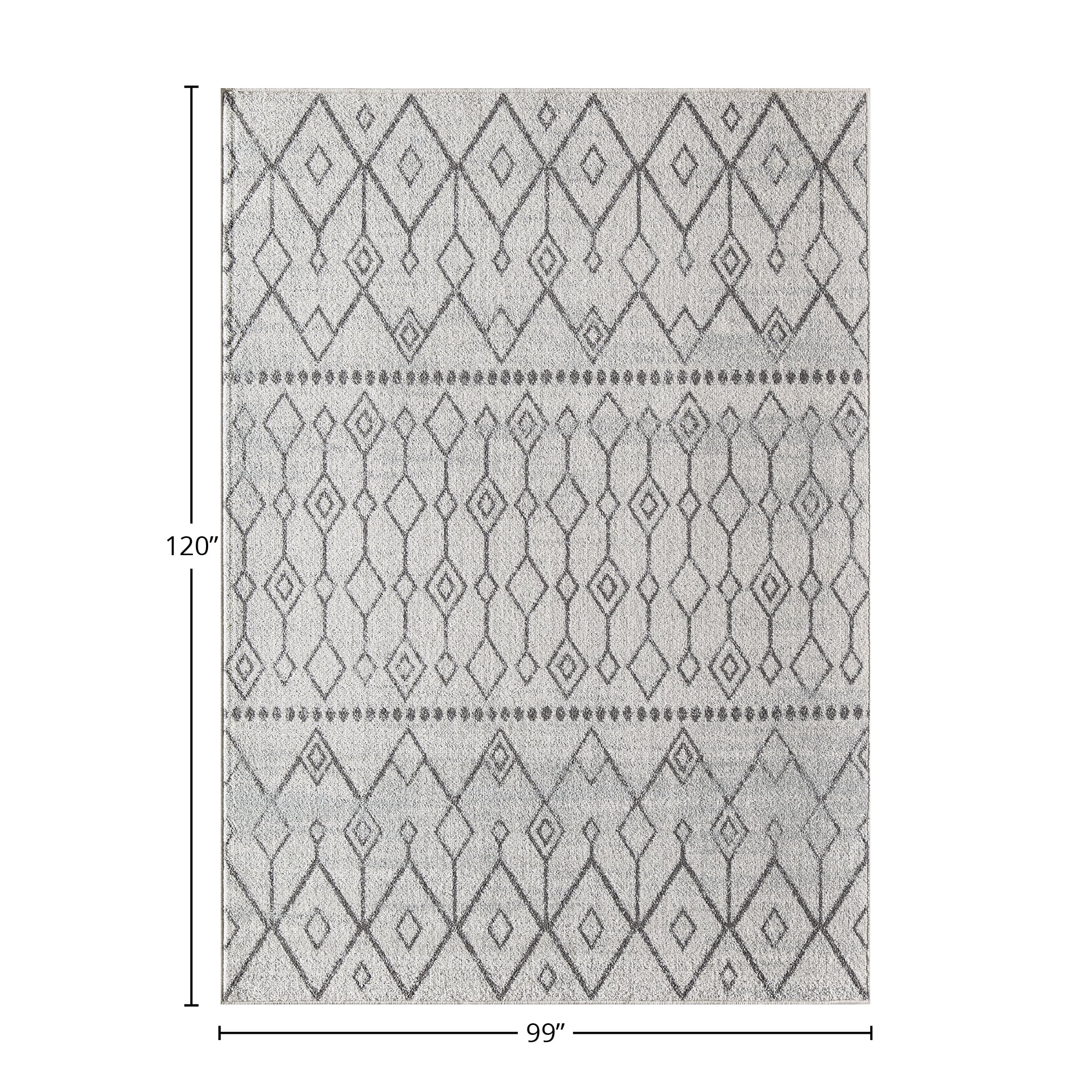 Mason Brooks Ryder KN10B Linen White Moroccan Tribal White Area Rug, 8'3"X10'0"