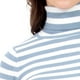 thumbnail image 4 of Playera Para Mujer Quarry A Rayas Con Cuello Alto Color Azul, 4 of 4