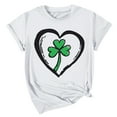 thumbnail image 5 of El Día de San Patricio Manga Corta Cuello Redondo Suéter Casual Top, Ligero 95% Poliéster 5% Blusa de Spandex para Vacaciones Y Uso Diario, Tops de Mujer Casual, 5 of 5