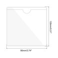 thumbnail image 2 of Unique Bargains 3.7' x 5.3' Self Adhesive Index Card Pockets Plastic Label Holder Sticky Pocket Sleeves, Clear 30 Pack, 2 of 6