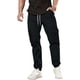 thumbnail image 2 of Ceisia Men's Spring Summer Washed Solid Gift Color Pants - Drawstring Elastic Waist Zipper Pocket Casual Fashion Pants, 2 of 9