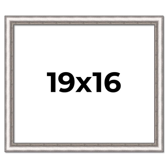 19x16 Frame Silver Real Wood Picture Frame Width 1.25 Inches | Interior Frame Depth 0.5 Inches |