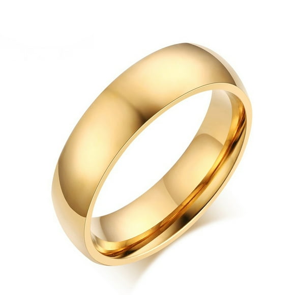 Smooth 4mm Ring for Women Classic Stainless Steel Wedding Engagement Jewelry