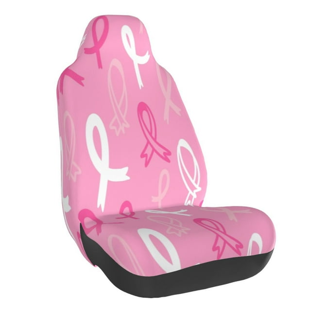 Fotbe Breast Cancer Awareness (3) Funda para Asiento de Auto con Estampado – Impermeable y Antisudor – Ajuste Universal, Lavable a Máquina, Antideslizante (1 Pieza)