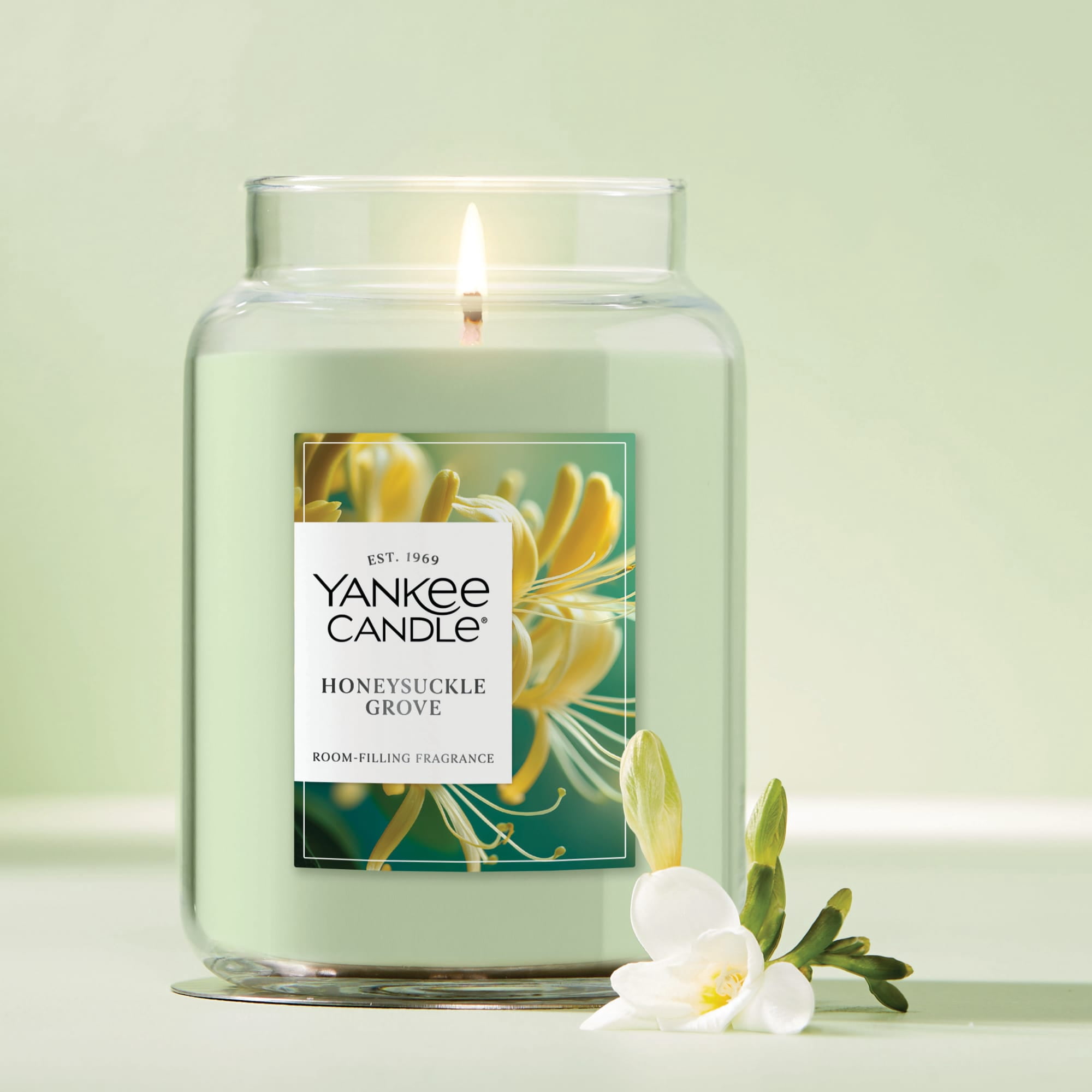 Yankee Candle Honeysuckle Grove Original Large Jar Scented Candles, 22 oz