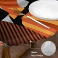 thumbnail image 3 of Black Female Round Tablecloth, Fitted Table Cover with Elastic for 36"-44" Round Tables, African Women Geometric Abstract Art Table Cloth Outdoor Indoor Dinning Party Waterproof Tablecloths, 3 of 7