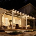 thumbnail image 3 of Leukture 12' x 16' Wall Mounted Lean to Metal Awnings with Sloped Roof Outdoor Patio Gazebo Awning for Backyard Deck White, 3 of 7