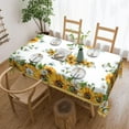 thumbnail image 6 of Sunflower Tablecloth Sunflower Blooming Flower Rectangle Tablecloth Watercolor Botanical Style Table Cover 60×84 Inch Washable Table Cloth for Kitchen Dining Room Party Decoration, 6 of 8