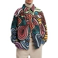 thumbnail image 1 of Chaqueta de chaqueta de lana con camisa de solapa ajustada con estampado de otoño e invierno para hombre Pompotops oipoqjl11303, 1 of 3