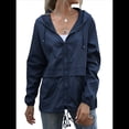 thumbnail image 1 of Impermeables para Mujer, Impermeables, Resistentes Al Viento, Ajustables, con Capucha y Bolsillos. Azul Oscuro M, 1 of 9
