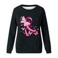thumbnail image 5 of VKOYWKM Womens Breast Cancer Awareness Tops Pink Ribbon Print T-Shirts Long Sleeve Breast Cancer Survivor Tops Fall Crew Neck Pullover Tees, 5 of 5
