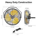 thumbnail image 4 of Ventilador de pared industrial CCGIRU de 12 pulgadas con soporte metálico de 3 velocidades, 4 of 7