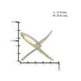 thumbnail image 2 of JewelersClub 14K Gold Plated Silver Criss Cross Ring – 0.15 Carat White Diamond Ring with 14K Gold Plated Silver X Ring – Real Diamond Criscross Ring with Hypoallergenic 14K Gold Plated Silver Ring, 2 of 4