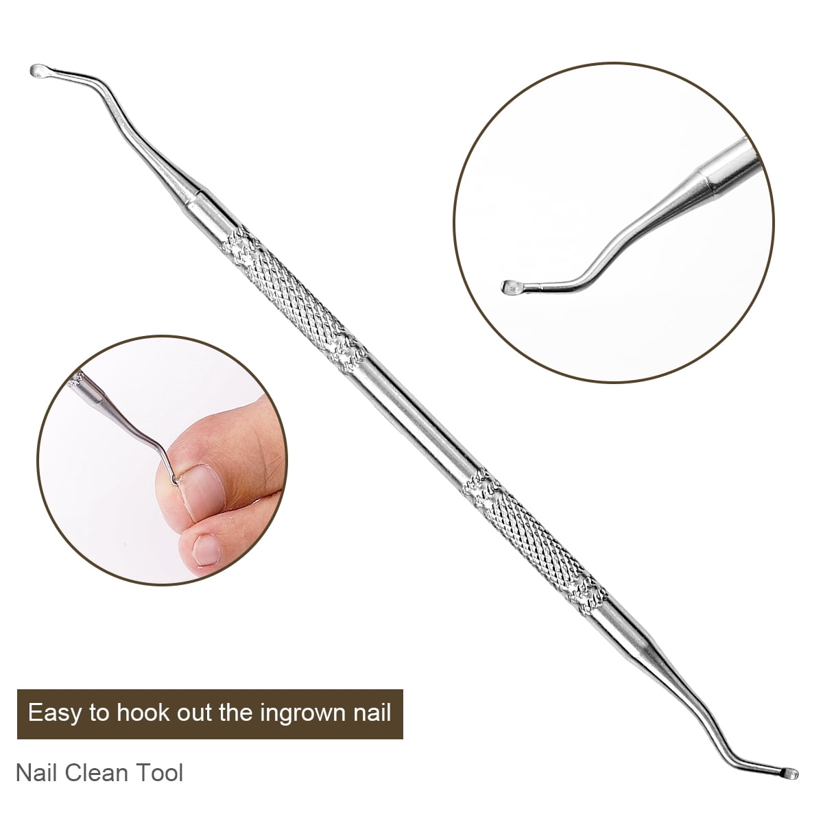 Ingrown Toenail Clippers with Straight Blade, Nail Clippers for Thick Nails and Ingrown Toenails - High Temperature Forging Stainless Steel Toe Nail Tools(5pcs/set)