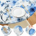 thumbnail image 4 of Pioneer Flower Floral Print Pattern Round Fitted Tablecloth with Elastic Edge,Dining Table Cover Waterproof,Outdoor Round Tablecloth for Camping,Dining,Indoor and Outdoor, 4 of 7