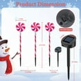 thumbnail image 2 of Zorpupoa Solar Christmas Candy Lights, Set of 3 Solar Lollipops Stake Lamp IP65 Waterproof for Patio Yard Pathway, Red, 2 of 11