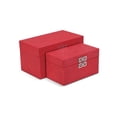 thumbnail image 4 of Set of 2 Red and Silver Raised Bubble Storage Box 12", 4 of 6