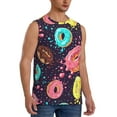 thumbnail image 2 of Daiia Donuts1 Printed Men's Tank Tops,Casual Soft Sleeveless Gym Muscle Shirts Bodybuilding Tee-Small, 2 of 8