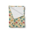 thumbnail image 2 of Colorful Soft Flannel Fleece Blanket, Blooming Summer Season Flowers in Doodle Drawing Style Illustration Foliage Leaves, Cozy Plush for Indoor and Outdoor Use, 60" x 80", Multicolor, by Ambesonne, 2 of 5
